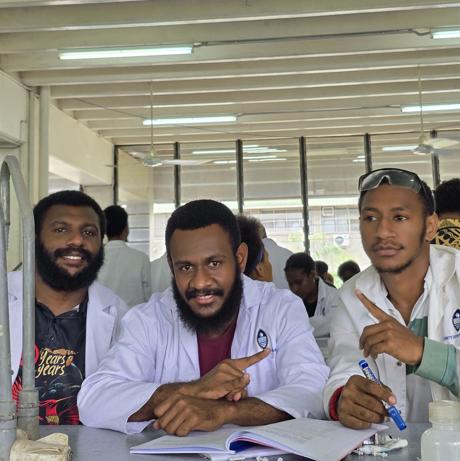 Geology laboratory work at UPNG — hands-on analysis